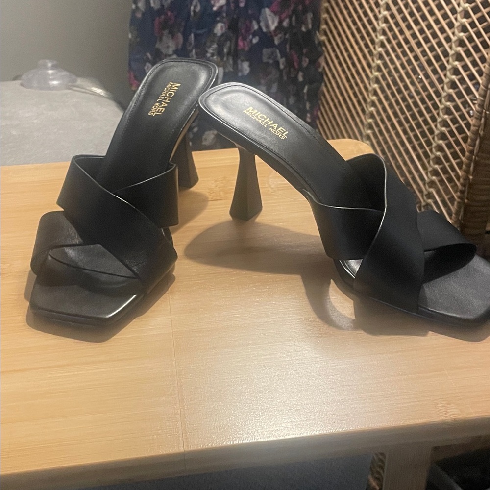 Michael Kors Black Strappy Heels